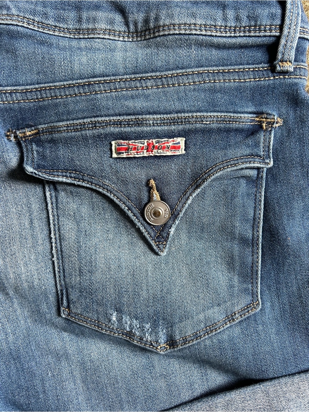 Hudson Women’s Blue Distressed Denim Jean Shorts size 29 - Picture 5 of 6